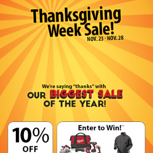 2015 Thanksgiving Week Sale • Black Friday Bonus Sale!