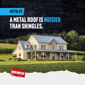 Is a metal roof way noisier than shingles?